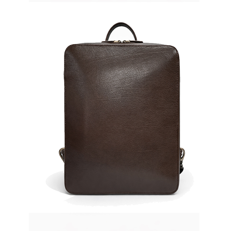 Heritage Executive Slim Leather Backpack - Chocolate Brown